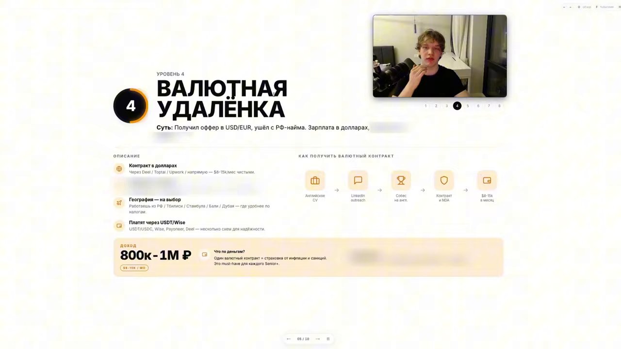 Уровень 4 — Валютная удалёнка. (07:40)